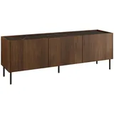 Mirjan24 Tewos TV-Lowboard 144x37x50 cm Schwarz/Holzwerkstoff