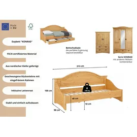 OTTO home Daybett Konrad 90 x 200 cm beige