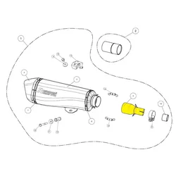 Krümmeranschluss Akrapovic Piaggio MP3