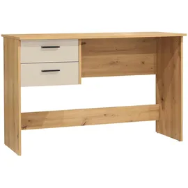 bega office Schreibtisch Kaschmir, Eiche/ Artisan, Holzwerkstoff, 2 Schubladen Schubladen, Wange, 50x77x120 cm Arbeitszimmer, Schreibtische, Bürotische