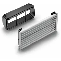 Naber 4051072, PRIME flow Prime 150 Sockel-Lüftungsgitter Set flow eckig, edelst...