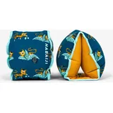 Schwimmflügel Kinder 15–30 kg Stoffinnenseite - Tiger blau berlinerblau|sonnenblumenorange No Size