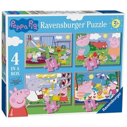 Peppa Pig Puzzle »4 in 1 Puzzle Box Peppa Wutz Peppa Pig Ravensburger Kinder Puzzle«, 24 Puzzleteile