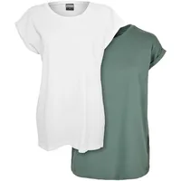 URBAN CLASSICS Damen T-Shirt Ladies Extended Shoulder Tee 2-Pack,