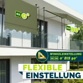 tillvex Klemmmarkise 150 cm grün