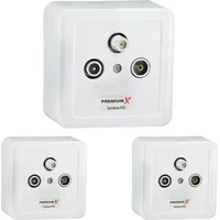 Premium X PremiumX 3x PX3 Antennendose 3-Fach Enddose Antennen-Dose