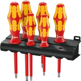 WERA 160 i/6 Rack Schraubendrehersatz Kraftform Plus Serie 100 + Rack 6-tlg. rot/gelb
