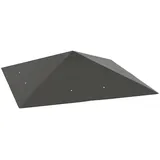 MC Star Pavillon Ersatzdach für Pavillon 3 x 3 m wasserabweisend Pavillondach, UPF30+ Ersatzbezug Oxford-Stoff, 370 g/m2, Grau