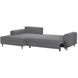 Sofa.de Ecksofa mit Schlaffunktion ¦ grau ¦ Maße (cm): B: 275 H: 91 T: 173.0