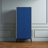 Andas Drehtürenschrank 80 x 190 x 55 cm Blau