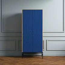 Andas Drehtürenschrank 80 x 190 x 55 cm Blau