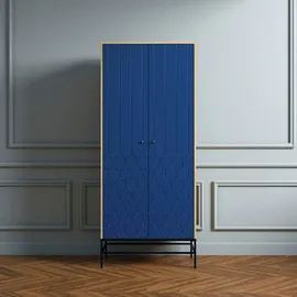 Andas Drehtürenschrank 80 x 190 x 55 cm Blau