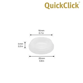 QuickClick WAGNER QuickClick® Plastikgleiter antirutsch STOPP - 8er-Set Ersatzgleiter - 20 mm - für Basis Ø 20 mm DE Ware-15824400