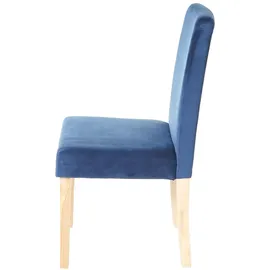 MCW Esszimmerstuhl Littau Samt petrol-blau 4er Set
