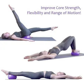 luxuskollektion Gymnastikball 25cm Soft Yoga Ball mit Strohhalm Blau-Lila