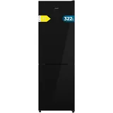 Cecotec Kühlschrank Kombi 322L Bolero CoolMarket Combi 322i Schwarzes Glas D. 185,5cm Höhe, 59,5cm Breite, Multi Airflow Technologie, HumidityFlex HUB, Innen-LED