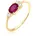 PREMIUM Zirkonia Synthetischer Rubin Pink vergoldet