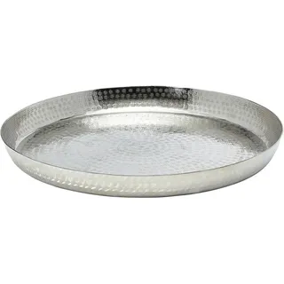 Ambia Home Dekotablett, Silber, Metall, rund, Dekoration, Dekoartikel, Dekoteller & -tabletts