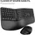 MOBILITY LAB Ergo C30W - Ergonomisches Kabellos-Set mit verstellbarer Neigung - AZERTY Layout - Repose-Poignets aus Memory-Schaum - Büro, Zuhause, Gaming - Dual Wireless USB & Bluetooth Verbindung