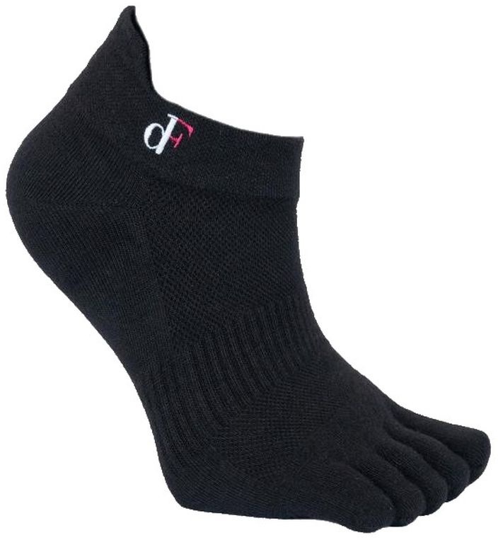 Vibram Unisex 100 dF Toe Socks  Run No Show schwarz 41-44