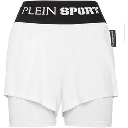 PLEIN SPORT Damen Shorts Sportshorts, Wei?, XS