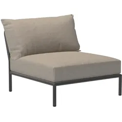 LEVEL2 Outdoor Sessel Lounge-Modul 1 Asche Dunkelgrau