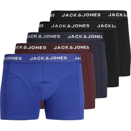 JACK & JONES Jack & Jones, Herren Boxershort 5er Pack JACBLACK FRIDAY TRUNKS Schwarz/Blau/Rot S