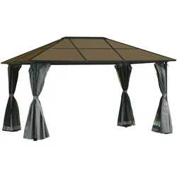 Outsunny - Pavillon - 300Lx400Wx265Hcm - Grau