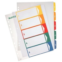 Leitz Register DIN A4 Überbreite 1-5 farbig 5-teilig, 1