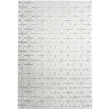 Kayoom Regina Teppich 80 x 150 cm Weiß/Taupe