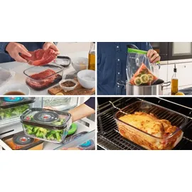 Bosch Frischhaltedose rechteckig schwarz 1,2 l