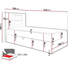 Mirjan24 Gold Junior 1 100 x 200 cm H3 Grau