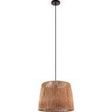 Paco Home Pendelleuchte »Hugo Amadeo«, Leuchtmittel E27 ohne Leuchtmittel, Wohnzimmer Esszimmer Rattan Optik Boho Lampenschirm Papier beige