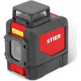 Stier Kreuzlinienlaser 360° x 120°, grün 520nm, Baulaser mit präziser Nivelliergenauigkeit von ±3 mm / 10 m, IP54