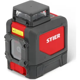 Stier Kreuzlinienlaser 360° x 120°, grün 520nm, Baulaser mit präziser Nivelliergenauigkeit von ±3 mm / 10 m, IP54