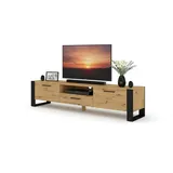 BIM Furniture Nuka TV-Lowboard 200x43x48 cm Beige/Matt MDF/Spanplatte