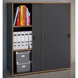 VCM Salia Schiebetürenschrank 100 x 37,4 x 110 anthrazit