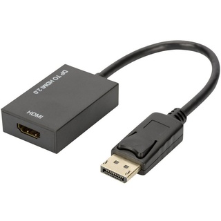 Digitus Aktives DisplayPort auf HDMI Konverter 20cm gold schw.