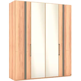 Musterring Drehtürenschrank MUSTERRING "Sorrent, Kleiderschrank, Schrank, teilmassiv Eiche", braun, B:200cm H:236cm, Schränke, Drehtürenschrank, Türen Eiche massiv oder als Parsol-Bronze-Spiegel, verschiedene Maße, Topseller