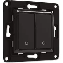 Shelly Wandtaster Wall Switch 2, schwarz, 2-fach