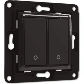 Shelly Wandtaster Wall Switch 2, schwarz, 2-fach