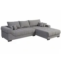 Ecksofa - grey - Boxspringfederung - Webstoff