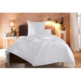 OTTO home Microfaserbettdecke Baca, Bettdecke 135x200 cm, 155x220 cm und weitere Größen, Füllung: aus hochwertiger 6D-Hohlfaser, Bezug: Polyester, Bettdecken, Sommer, Winter, 4-Jahreszeiten, Decke weiß 135 cm x 200 cm