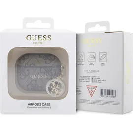 GUESS Guess, Hülle für Airpods 3 4G Script mit glitzerndem Charm mit Strassverzierung, Braun - Braun