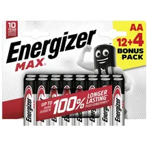 Energizer Max Mignon (AA)-Batterie Alkali-Mangan 1.5 V 16 St.
