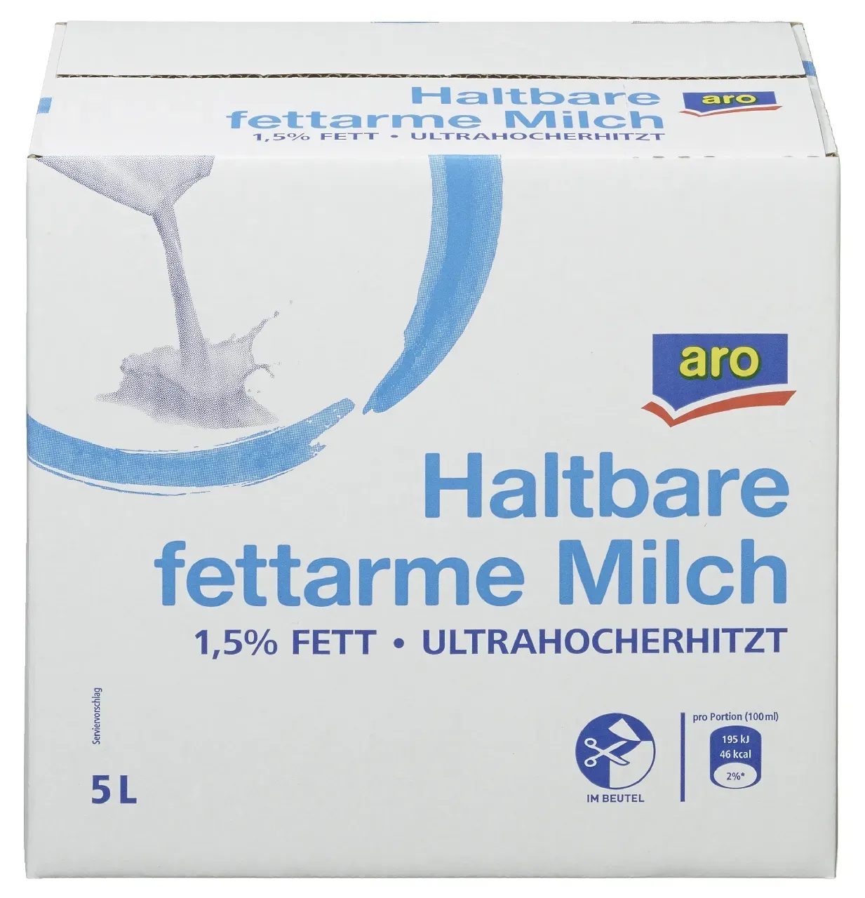 Aro Fettarme H-Milch 1,5 % Fett (5 l)