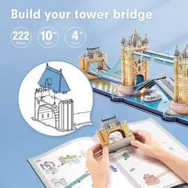 Cubic Fun CUBICFUN Beleuchtetes 3D-Puzzle Tower Bridge 222 Teile