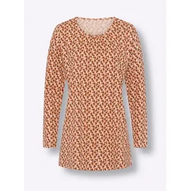Classic Basics Sieh an! Longshirt in apricot-rostrot-bedruckt | Gr.: 52