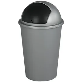 Home4You Abfalleimer 50 l Schwarz/Grau