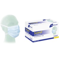 Meditrade 80-400 Suavel Comfort Die Bewährte OP-Maske zum Binden, 3 Lagig, Blau (50-er pack)